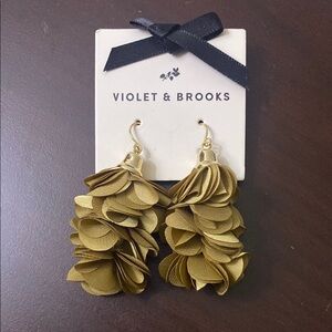 Gold Floral Drop Earrings